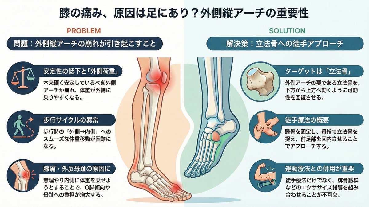足部のアーチの役割と破綻時の問題点