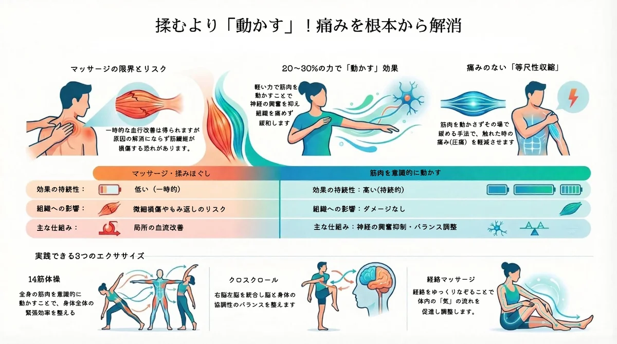 揉むよりストレッチより動かす意味
