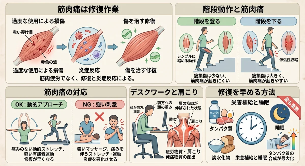 筋肉痛のメカニズムと対処法