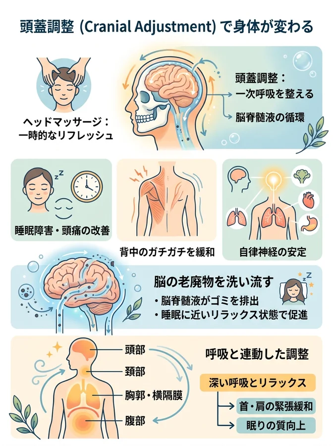 自律神経を整える鍵となる頭蓋調整