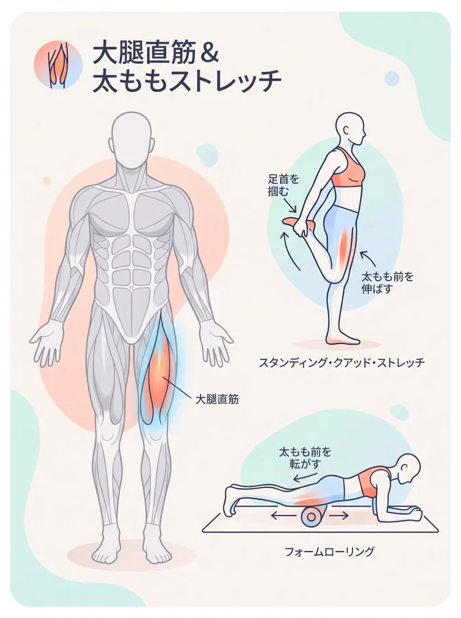 腰痛、膝の痛みに関係する大腿直筋